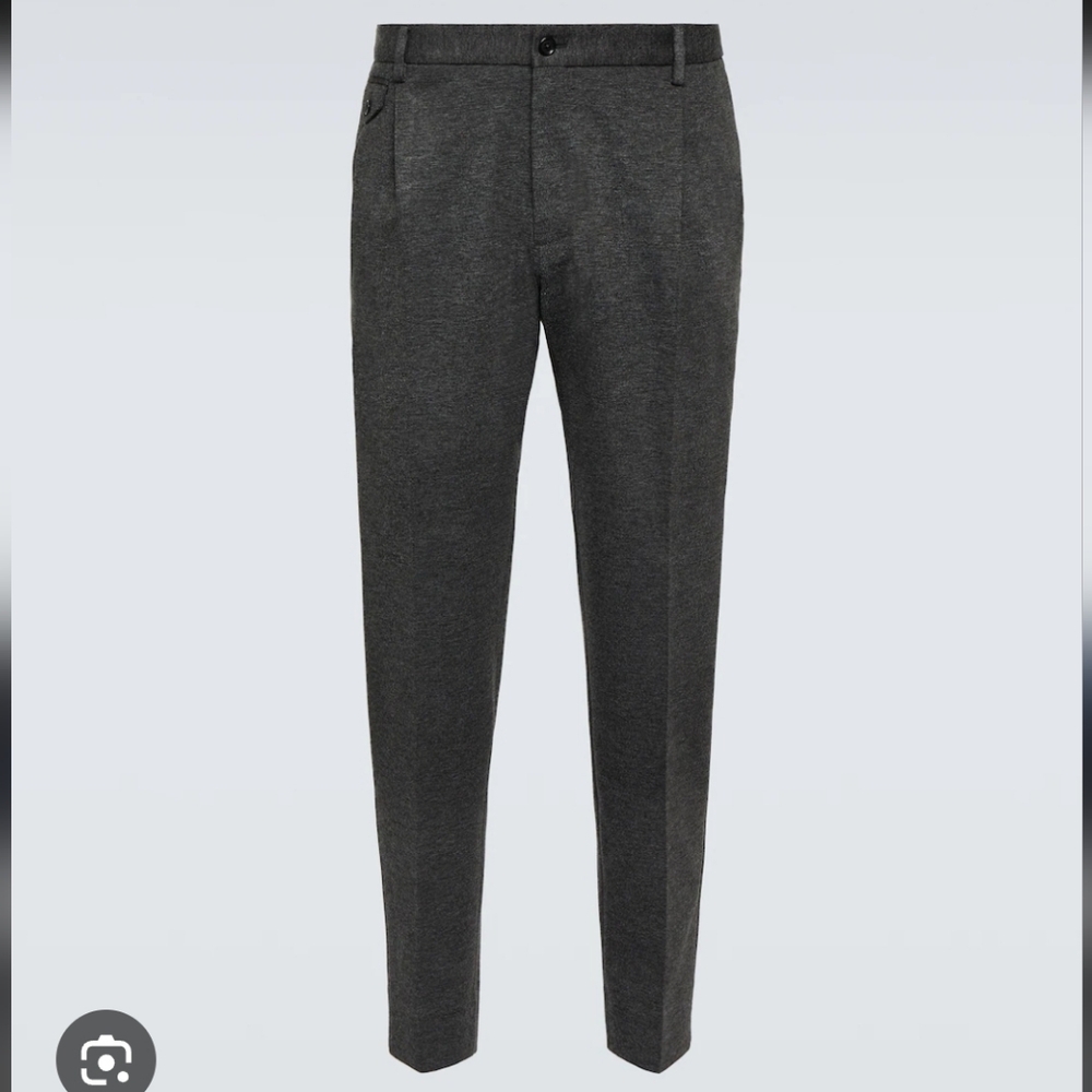 Dolce Gabbana Men's Gray Houndstooth Wool Formal Dress Pants 33x30 48 Like New